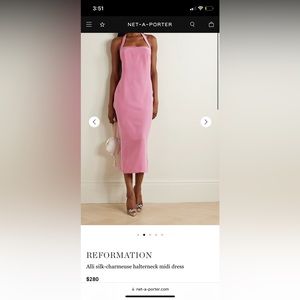 Reformation Alli Silk Dress